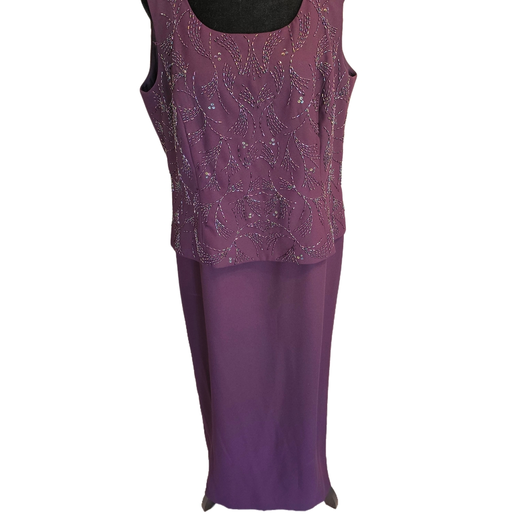 Elegant Purple Sleeveless Dress